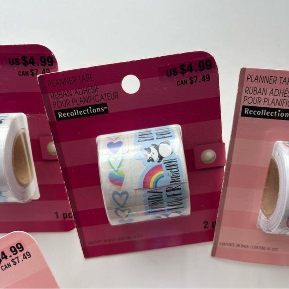 Recollections • NWT Bundle of 6 Packages Planner Tape - Picture 4 of 7